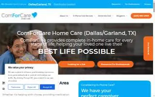 ComForCare Home Care (Dallas/Garland TX) website