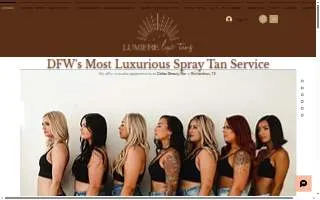 Lumiere Luxe Tans website