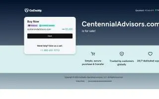 Centennial Advisors, LLC website
