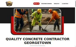 Quality Concrete Contractor Georgetown website