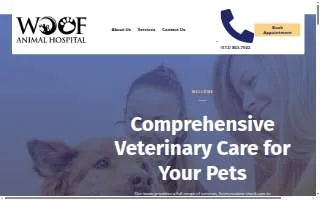 Woof Animal Hospital website