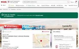 CVS Pharmacy of Grand Prairie website