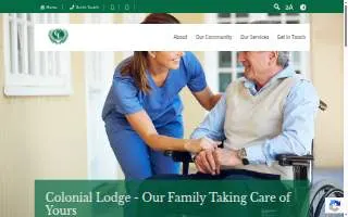 Colonial Lodge Assisted Living & Memory Care website