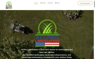 All Pro Landscapers website