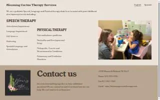 Blooming Cactus Therapy Services website