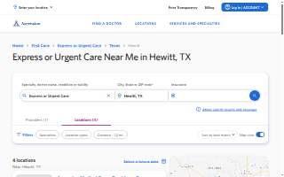 Ascension Medical Group Providence Express Care at Woodway of Hewitt