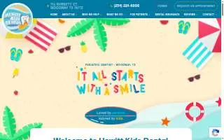Hewitt Kids Dental website