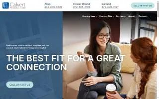 Calvert Hearing Care website