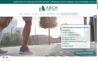 Arch Foot & Ankle (Dr. Sunita Lakhani's Office) of Houston website