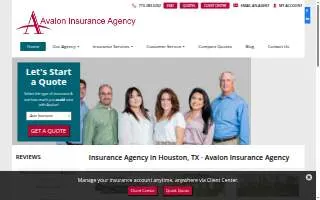 Avalon Insurance Agency website