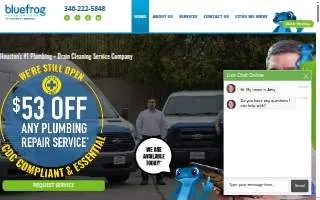 bluefrog Plumbing + Drain of Northwest Houston website
