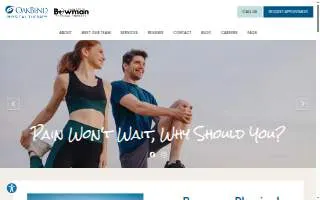 Bowman Physical Therapy website