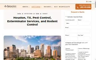 Brooks Pest Solutions of Houston website