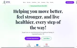 Burhani Physical Therapy and Rehabilitation website