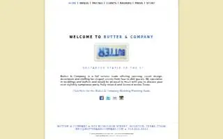 Butter & Company website