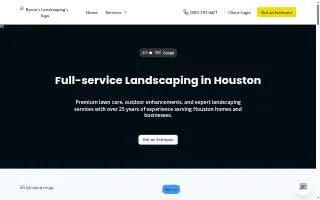 Byron's Landscaping website