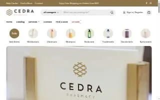 Cedra Pharmacy of Houston website
