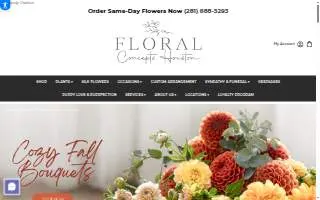 Floral Concepts - Houston website