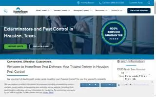 HomeTeam Pest Defense of Houston website