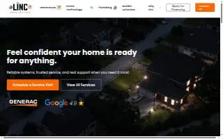 Linc Home Services website