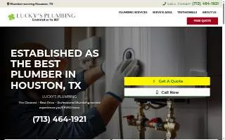 Lucky's Plumbing website