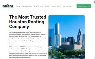 M&M Roofing, Siding & Windows website