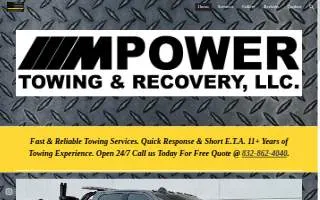 M Power Towing & Recovery website