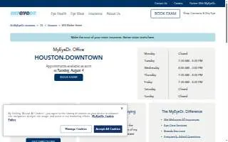 MyEyeDr. of Houston website