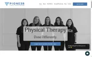 PIONE3R Physical Therapy & Wellness website