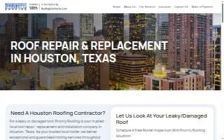 Priority Roofing of Houston website