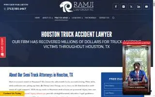 Ramji Law Group P.C. Houston Car Accident Lawyer website
