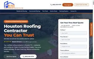 RISE Roofing Company Houston - Roofing Contractor website
