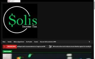 Solis Income Tax Preparation website
