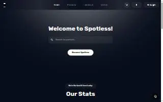 Spotless Car Spa website