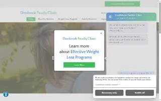 Deerbrook Family Clinic website
