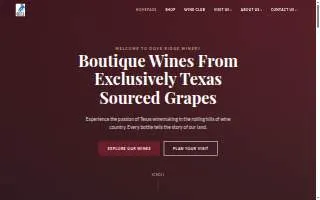 Dove Ridge Winery website