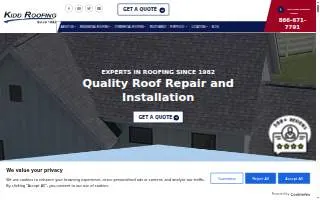 Kidd Roofing of Irving website