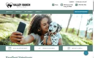 Valley Ranch Pet Clinic website