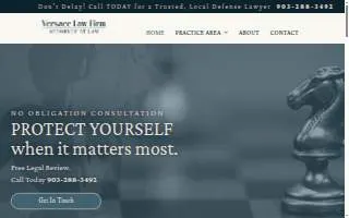 The Versace Law Firm of Kaufman website
