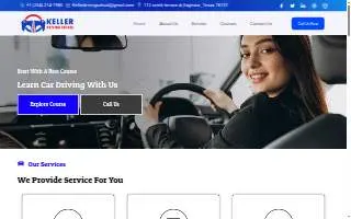 Keller Driving School website