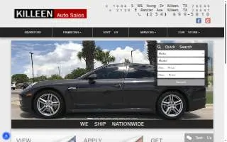 Killeen Auto Sales website