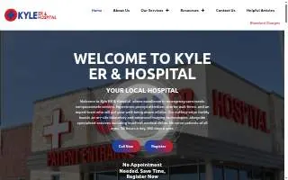 Kyle ER & Hospital website