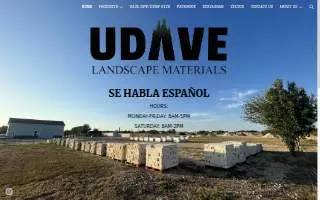 Udave Landscape Materials website
