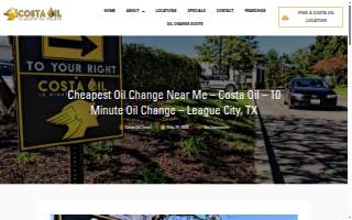 Costa Oil - 10 Minute Oil Change - League City