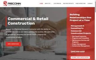 Reconn Construction Services website