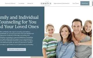 Thrive Family Counseling League City website