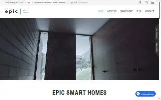 Epic Smart Homes website