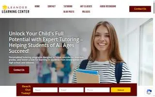 Leander Learning Center website