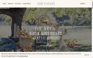 Mint Event Design website