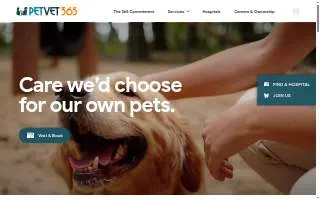 PetVet365 Pet Hospital Leander website